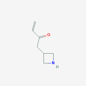 molecular formula C7H11NO B13176306 1-(Azetidin-3-yl)but-3-en-2-one 