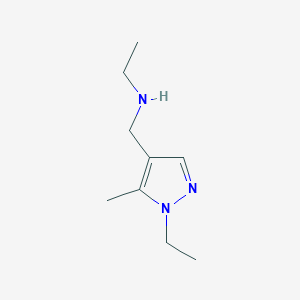 molecular formula C9H17N3 B1317632 N-[(1-ethyl-5-methyl-1H-pyrazol-4-yl)methyl]ethanamine CAS No. 956935-38-9