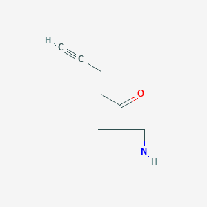 1-(3-Methylazetidin-3-yl)pent-4-yn-1-one