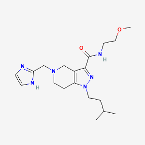 5-((1H-Imidazol-2-yl)methyl)-1-isopentyl-N-(2-methoxyethyl)-4,5,6,7-tetrahydro-1H-pyrazolo[4,3-c]pyridine-3-carboxamide