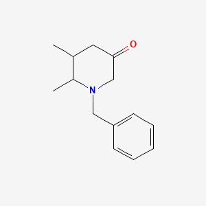 molecular formula C14H19NO B13176367 1-Benzyl-5,6-dimethylpiperidin-3-one 