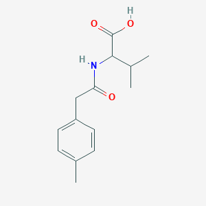 molecular formula C14H19NO3 B13176375 3-Methyl-2-[2-(4-methylphenyl)acetamido]butanoic acid 