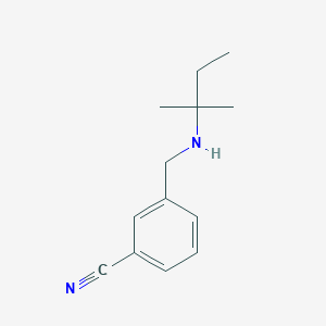 molecular formula C13H18N2 B13176381 3-{[(2-Methylbutan-2-YL)amino]methyl}benzonitrile 