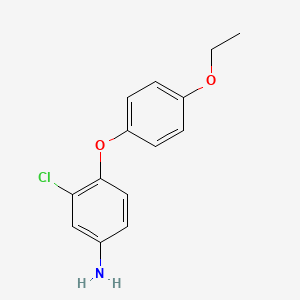 molecular formula C14H14ClNO2 B1317640 3-Chloro-4-(4-ethoxyphenoxy)aniline CAS No. 16824-54-7