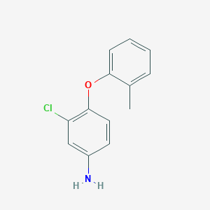 molecular formula C13H12ClNO B1317641 3-氯-4-(2-甲基苯氧基)苯胺 CAS No. 56966-57-5