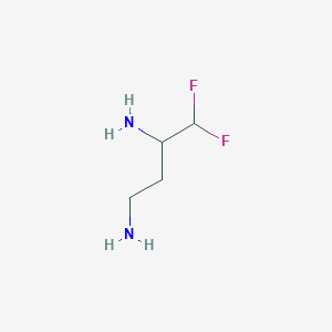 molecular formula C4H10F2N2 B13176411 4,4-Difluorobutane-1,3-diamine CAS No. 81982-35-6