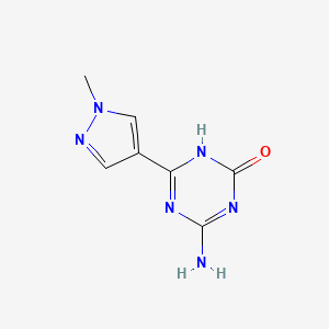 4-Amino-6-(1-methyl-1H-pyrazol-4-YL)-2,5-dihydro-1,3,5-triazin-2-one