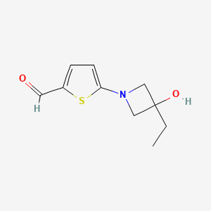 5-(3-Ethyl-3-hydroxyazetidin-1-yl)thiophene-2-carbaldehyde