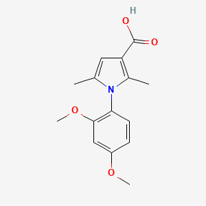 molecular formula C15H17NO4 B13176500 1-(2,4-dimethoxyphenyl)-2,5-dimethyl-1H-pyrrole-3-carboxylic acid 