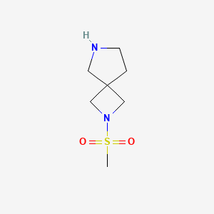 molecular formula C7H14N2O2S B13176510 2-Methanesulfonyl-2,6-diazaspiro[3.4]octane 