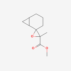 molecular formula C11H16O3 B13176511 Methyl 3'-methylspiro[bicyclo[4.1.0]heptane-2,2'-oxirane]-3'-carboxylate 