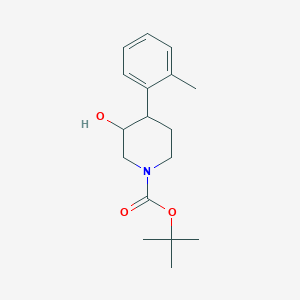 molecular formula C17H25NO3 B13176520 Tert-butyl 3-hydroxy-4-(2-methylphenyl)piperidine-1-carboxylate 