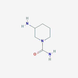 molecular formula C6H13N3O B13176521 3-Aminopiperidine-1-carboxamide 