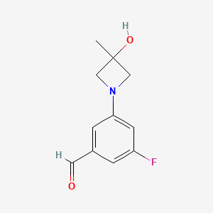 3-Fluoro-5-(3-hydroxy-3-methylazetidin-1-yl)benzaldehyde