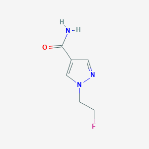 molecular formula C6H8FN3O B13176560 1-(2-Fluoroethyl)-1H-pyrazole-4-carboxamide 