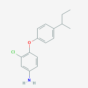 molecular formula C16H18ClNO B1317658 4-[4-(叔丁基)苯氧基]-3-氯苯胺 CAS No. 87294-31-3