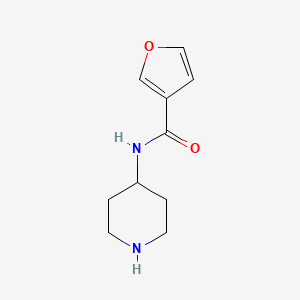 molecular formula C10H14N2O2 B13176603 N-(piperidin-4-yl)furan-3-carboxamide 