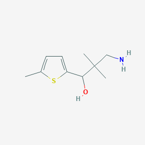 molecular formula C10H17NOS B13176623 3-Amino-2,2-dimethyl-1-(5-methylthiophen-2-yl)propan-1-ol 