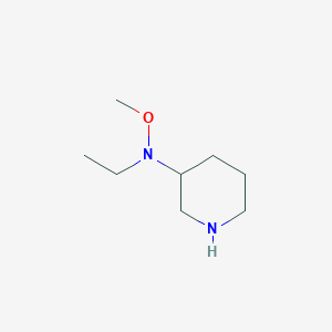 molecular formula C8H18N2O B13176627 N-Ethyl-N-methoxypiperidin-3-amine 