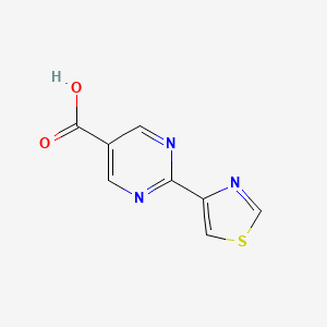 molecular formula C8H5N3O2S B13176645 2-(1,3-Thiazol-4-yl)pyrimidine-5-carboxylic acid 