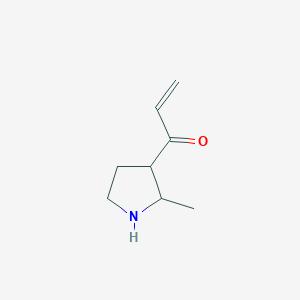 molecular formula C8H13NO B13176650 1-(2-Methylpyrrolidin-3-yl)prop-2-en-1-one 