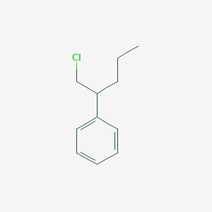 molecular formula C11H15Cl B13176653 Benzene, [1-(chloromethyl)butyl] 