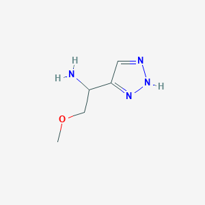 molecular formula C5H10N4O B13176658 2-Methoxy-1-(1H-1,2,3-triazol-4-yl)ethan-1-amine 