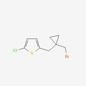 2-((1-(Bromomethyl)cyclopropyl)methyl)-5-chlorothiophene