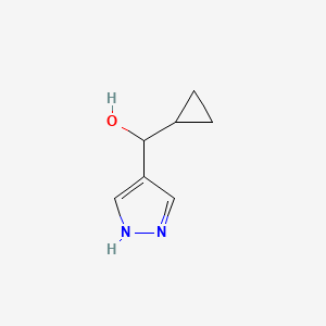 molecular formula C7H10N2O B13176697 cyclopropyl(1H-pyrazol-4-yl)methanol 