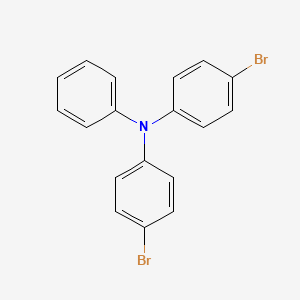 molecular formula C18H13Br2N B1317670 4-Bromo-N-(4-bromophenyl)-N-phenylaniline CAS No. 81090-53-1