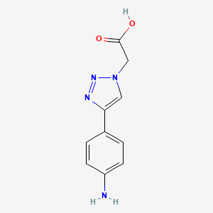 2-(4-(4-Aminophenyl)-1h-1,2,3-triazol-1-yl)acetic acid