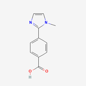 molecular formula C11H10N2O2 B13176748 4-(1-methyl-1H-imidazol-2-yl)benzoic acid 