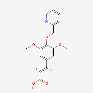 (2E)-3-[3,5-dimethoxy-4-(pyridin-2-ylmethoxy)phenyl]acrylic acid