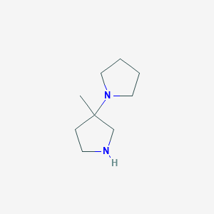 molecular formula C9H18N2 B13176798 3'-Methyl-1,3'-bipyrrolidine 