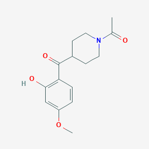 molecular formula C15H19NO4 B131768 4-(N-乙酰基)哌啶基 2-(5-甲氧基)苯酚酮 CAS No. 64671-18-7