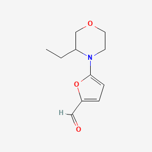 5-(3-Ethylmorpholin-4-yl)furan-2-carbaldehyde