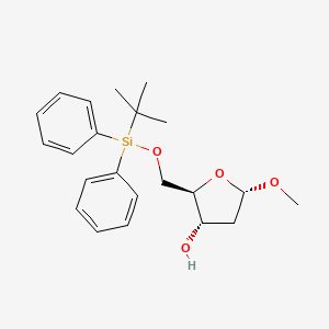 molecular formula C22H30O4Si B1317685 (2R,3S,5S)-2-(((tert-Butyldiphenylsilyl)oxy)methyl)-5-methoxytetrahydrofuran-3-ol CAS No. 130144-86-4