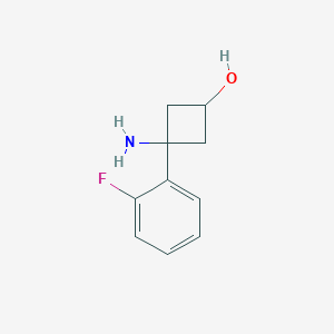 3-Amino-3-(2-fluorophenyl)cyclobutan-1-ol