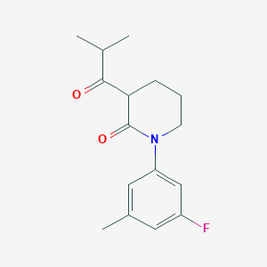 1-(3-Fluoro-5-methylphenyl)-3-(2-methylpropanoyl)piperidin-2-one