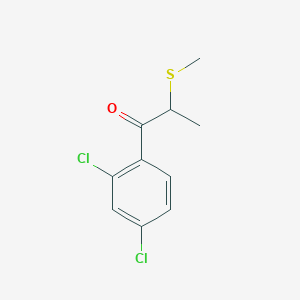 molecular formula C10H10Cl2OS B13176869 1-(2,4-Dichlorophenyl)-2-(methylsulfanyl)propan-1-one 