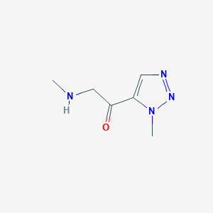 molecular formula C6H10N4O B13176896 1-(1-Methyl-1H-1,2,3-triazol-5-yl)-2-(methylamino)ethan-1-one 