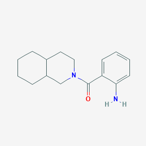 molecular formula C16H22N2O B13176901 2-(octahydroisoquinolin-2(1H)-ylcarbonyl)aniline 