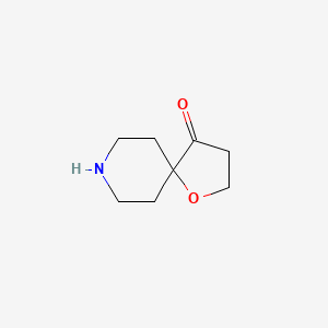 molecular formula C8H13NO2 B13176907 1-Oxa-8-azaspiro[4.5]decan-4-one 