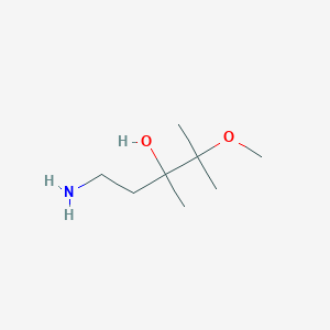 molecular formula C8H19NO2 B13176921 1-Amino-4-methoxy-3,4-dimethylpentan-3-ol 