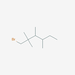 molecular formula C10H21Br B13176934 1-Bromo-2,2,3,4-tetramethylhexane 