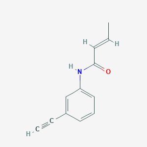 molecular formula C12H11NO B13177057 N-(3-ethynylphenyl)but-2-enamide 