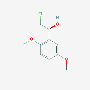 molecular formula C10H13ClO3 B13177071 (1S)-2-chloro-1-(2,5-dimethoxyphenyl)ethanol 