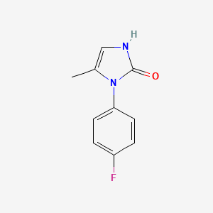 molecular formula C10H9FN2O B13177080 1-(4-Fluorophenyl)-5-methyl-2-imidazolone CAS No. 13870-38-7