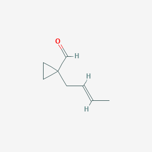 1-(But-2-en-1-yl)cyclopropane-1-carbaldehyde