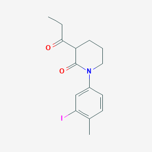 1-(3-Iodo-4-methylphenyl)-3-propanoylpiperidin-2-one